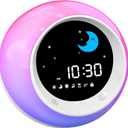 ICODE Time to Wake Alarm Clock for Kids, Children's Sleep Trainer, Kids Wake Up Light, Sleep Sound Machine (White)
