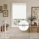 Birch Ivory Cordless Roller Shades Non See Through Blinds 38" W x 72" H