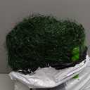 XLX TURF 13" x 72" Shaggy Fake Grass Table Runner for Hawaiian Party Summer Decor, Fireproof Green Thatch Palm for Wedding, Jungle Safari Wild One Birthday, Baby Shower