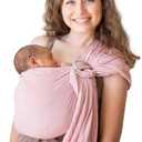 Baby Carrier Sling – Breathable 100% Cotton Wrap for Infant Support, Rose Sling Ring – Adjustable Muslin Fabric, Baby Carrier Newborn to Toddler – Soft Chest Hold for Travel