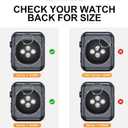 Misxi 2 Pack Hard PC Case with Tempered Glass Screen Protector Compatible with Apple Watch Series 3 and 2, 42mm, Ultra-Thin Scratch Resistant Overall Protective Cover for iWatch S3/S2, Black