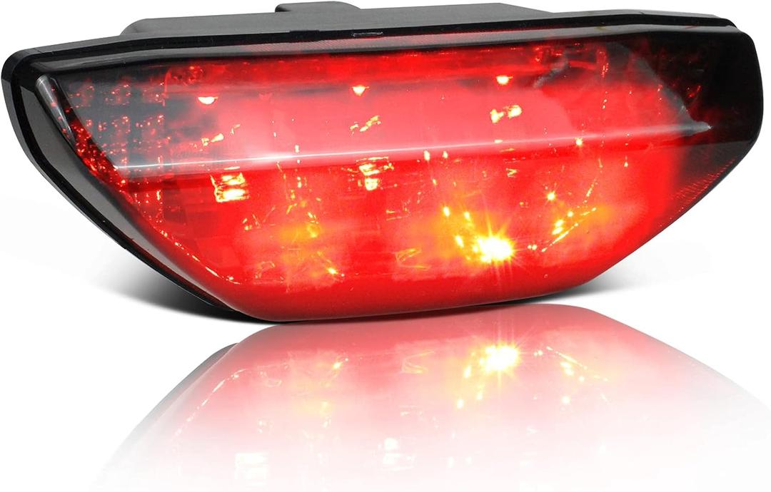 QUASCO Smoked LED Brake Tail Light ATV Motorcycle Taillight Compatible with Honda TRX 250 300 400EX TRX400X 500 700