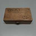 70Pcs Wooden Rubber Alphabet Letter Number Stamps, Rectangular, Capital & Lower Case, DIY Craft Card Making, Scrapbooking Supplies (Dark Wooden) (Reddish Brown)