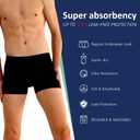 Incontinence Underwear for Men Front Absorbent Leak Proof Boxer Briefs for Bladder Control 2 Pack