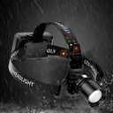 SKYFIRE Rechargeable Headlamp 3000 High Lumens, 7500mAh Motion Sensor LED Head Lights for Forehead with Zoomable, 13 Modes, 90 Adjustable Headlamps, Waterproof Head Lamp for Adults, Hunting, Fishing (Black)