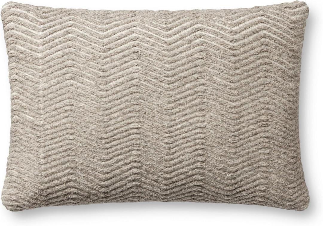 Loloi PLL0120 Natural 16'' x 26'' Cover w/Down Pillow