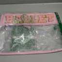 Snack Bags Clear Pouch Travel Makeup Bag Chenille Letter Bags for Zipper Pouch Clear Cosmetic Bag Clearly Tote Bag Makeup Travel Bags for Women (PINK-BALLET)