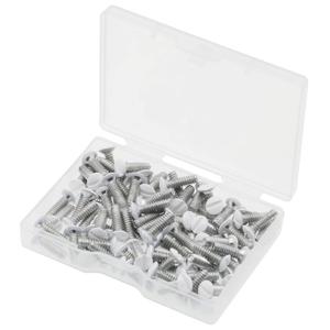 Wall Plate Screws, 100 pcs White Outlet Screws 1/2" Long 6-32 Thread Light Electrical Cover Panel Switch Plate Screws
