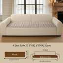 OHSIO Couch Cover for Pets Plush, Non Slip Cozy Sofa Cover Pet Friendly, Soft Thick Fuzzy Sofa Slipcovers for 3 Cushions Washable Couch Sofa Funiture Protector(Light Brown,27.6'' x 82.6'')