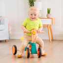 B. toys Smooth Rider Ride On Wooden Toddler Bike Balance Toys for Toddlers Push & Ride Bike Four Wheels 18+ Months, Large, Multicolor