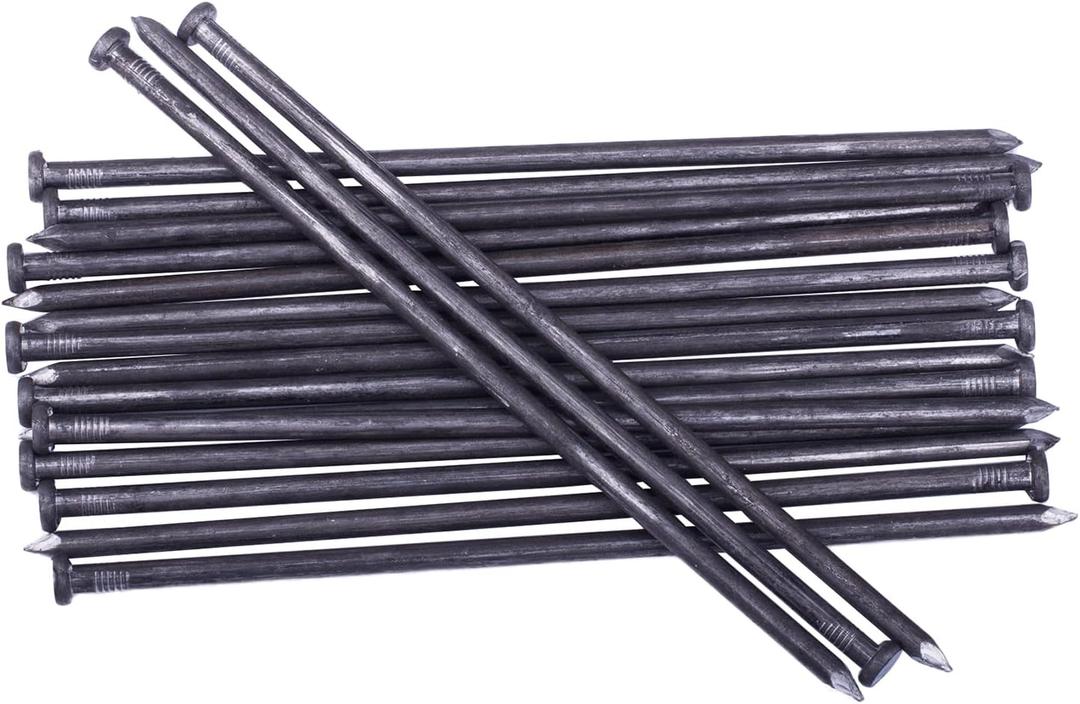 Landscape Spikes 10 Inch Metal Landscape Edging Anchoring Spikes, Heavy Duty Nails for Artificial Turf Spike, Paver Edging, Timber Carpentry, Weed Barrier, Tent Pegs,