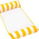 Aqua 4-in-1 Monterey Hammock Pool Float & Water Hammocks, 1-2-3-4 Multipacks  Multiple Colors/Styles  for Adults and Kids Floating (Yellow)