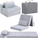 Kids Floor Mat, Trifold Futon Sofa, Portable Folding Play Mats for Playroom, 63x22x3.1 Inch
