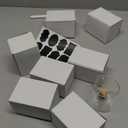 7.6 oz Airtight Mini Glass Jars with Bamboo Lids and Bamboo Spoons, Spice Jars Small Food Storage Containers for Kitchen, Bathroom, Home Decor Set of 8