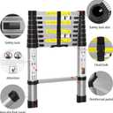 Telescoping Extension Ladder 8.5FT, Aluminum Telescopic Ladders with Carry Bag for Outdoor Indoor Use
