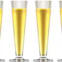 TOPZEA 4 Pack Tall Beer Glass, 13.5oz Bar Cocktail Glasses Old Fashioned Pilsner Craft Beer Mug, Footed Sundae Cup Beverage Glasses for Tropical Drinks, Parfait, Milkshake, Juice, Soda