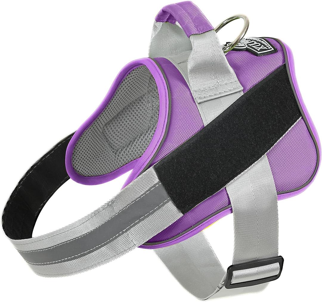 Dog Harness, No-Pull Reflective Dog Vest, Breathable Adjustable Pet Harness with Handle for Outdoor Walking - No More Pulling, Tugging or Choking (Lavender, Small (Pack of 1))