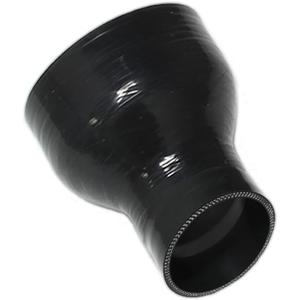 Automotive Silicone Tubing, ID 2" to 4" (51mm-102mm) Straight Reducer, 3.94"(100mm) Leg Length, 4-Ply High Performance Coupler Universal Silicone Hose (Black)