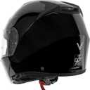 VCAN VX28 Full Face Modular Flip-Up Motorcycle Helmet DOT Approved, Coolmax Cheek Pad & OTG Ready, Black, Large