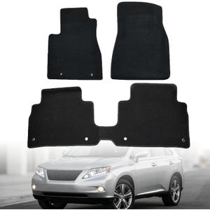 GXARTS 4PCS Car Floor Mats Carpet Full Set Fit for Lexus RX350 RX330 RX400h 2004 2005 2006 2007 2008 2009 | All-Weather, Velour | Waterproof ＆ Anti Sliding Backing