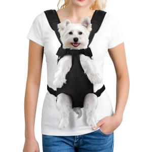 YUDODO Pet Dog Carrier Backpack Adjustable Dog Front Carrier, Legs Out Easy-Fit Dog Travel Backpack Carrier for Hiking Camping for Small Medium Dogs Cats and Rabbits (Medium (Pack of 1), A-Black)