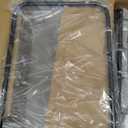 LINZINAR Shoe Rack Long 4 Tier Shoe Storage Organizer Metal Wide Shoe Shelf for Closet Entryway Bedroom 24 Paris Large Capacity, Gold Black