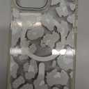 Magnetic for iPhone 14 Pro Max Case, Compatible with MagSafe, Wireless Slim Clear Shockproof Protective Cover for Women Girl - Gray White Leopard Print