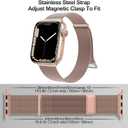 EPULY Compatible with Apple Watch Band 44mm 45mm 46mm Series 10 11 49mm, Stainless Steel Mesh Loop Magnetic Clasp Bands for iWatch Series 9 8 7 6 5 4 Ultra SE3 2 Women Men - 49/46/45/44mm Champagne