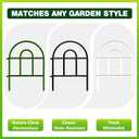 Decorative Garden Fence, 21.67ft(L) x 17in(H) Metal Fencing, 20 Pack, Black, Classic Style, Animal Barrier, Garden Border