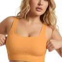 Hybrid & Company Women's Support Sports Bra (Orange, XS)