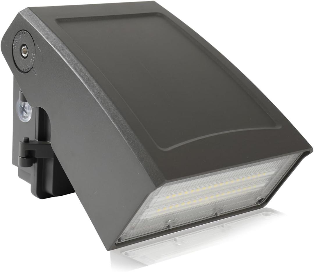 30W LED Wall Pack with Dusk to Dawn Photocell,0 to 90 Degree Adjustable Head,100-277VAC,3600LM 5000K Daylight White,IP65 Waterproof Outdoor Security Area Street Light,ETL