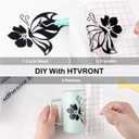 HTVRONT Black Permanent Vinyl - 12" x 14 FT Permanent Adhesive Matte Black Vinyl Roll Compatible with Cricut Cutting Machine, Silhouette, Cameo Cutters, Signs, Scrapbooking, Craft, Die Cutters