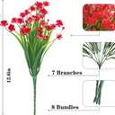 Artificial Flowers for Outdoors,20 Bundles UV Resistant Outdoor Fake Daffodil Flowers,Artificial Faux Plastic Outdoor Flowers Greenery Shrubs Plants for Indoor Outside Decor(Red)