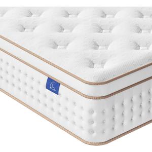 Vesgantti Full Mattress, 10 Inch Memory Foam Hybrid Mattress in a Box with Individual Pocket Spring, Full Size Mattress for Pressure Relief, Motion Isolation, Medium Firm Support