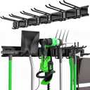 Garage Organization, Garage Tool Organizer Wall Mount 48 Inches, Adjustable Metal Tools Hooks, Yard Shed Rack, Tool Holder for Hanging Rake Broom Mop Snowboard, New Home Gift