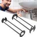 NINEFOX 2 Pcs Multifunctional Sink Wrench, Multifunctional Basin Wrench, 7-Type Sink Wrenchs Faucet Tool, Washbasin Wrenchs Set, for Kitchen Bathroom Tight Spaces