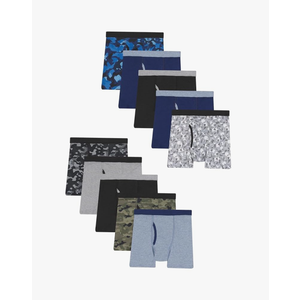 Hanes Boys' and Toddler Underwear, Comfort Flex and ComfortSoft Boxer Briefs, Size L