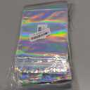100 Pack Resealable Holographic Bags for Small Business, Iridescent Mylar Bags with Clear Front Smell Proof Foil Packing Pouches for Multipurpose Storage (5.5 X 7.9 inches)