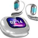 Silver Wireless Earbuds, Bluetooth Headphones, HD Sound Ear Buds for Travel (Model A)