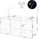 Fish Breeding Box, Acrylic Isolation Box Aquarium Hatchery Incubator with Suction Cups for Newborn Fry, Shrimp, Guppy, Clownfish, Aggressive Fish, 11.5" x 6" x 6"