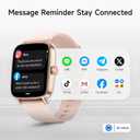 Smart Watch for Women, 1.85" HD Smartwatch Compatible iPhone/Samsung/Android (Answer/Make Calls), 100+ Sport Modes Fitness Tracker with Heart Rate/Sleep/SpO2 Monitor, IP68 Waterproof, with 2 Bands