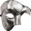 KEFAN Mens Mask Masquerade Mask Phantom of The Opera Half Face Mask