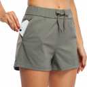 Willit Women's Shorts Hiking Athletic Shorts Yoga Lounge Active Workout Running Shorts Comfy Casual with Pockets 2.5" (Green)