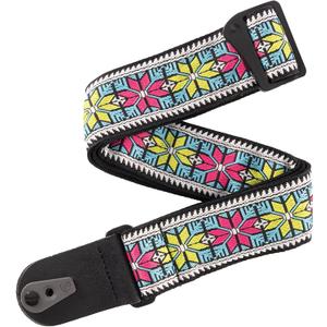 DAddario Guitar Strap (50TC00) (Medium, Parellel Flowers)
