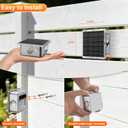 AUDLES Solar Fence Lights Outdoor, IP67 Waterproof 4-Sided Glow Solar Wall Lights, RGB 8 Modes Color Changing Solar Garden Light for Patio Pool Step Porch Yard-12 Pack