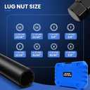 8PCS Spline Lug Nut Socket Set, CR-MO Universal Wheel Lock Removal Tool & Master Key Kit for Automotive Locking Lug Nuts, 5/6/7/12 Spline