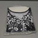 BETTE BOUTIK Womens Short Sleeve Tunics V Neck Button Down Shirts Blouse Tops Pullover M