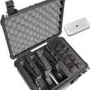 Case Club 3 Pistol & Accessory & Up to 23 Magazines Pre-Cut Waterproof Case with Silica Gel to Help Prevent Gun Rust (Gen 2)