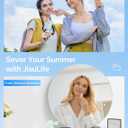 JISULIFE Handheld Mini Fan, 3 IN 1 USB Rechargeable Portable Fan [12-19 Working Hours] with Power Bank, Flashlight, Pocket Design for Travel/Summer/Concerts/Lash, Gifts for Women(Green)