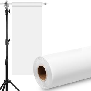 Nezyo Light Diffuser Sheet Diffusion Film Sheet Lighting Gel Diffuser Roll White Diffusion Paper for LED Flash Strobe Light Photography Video (15.75 x 590.6 Inch/ 0.4 x 15 M)